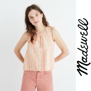 Madewell | Pink Plaid Crop Swing Tank Top | Size Small
